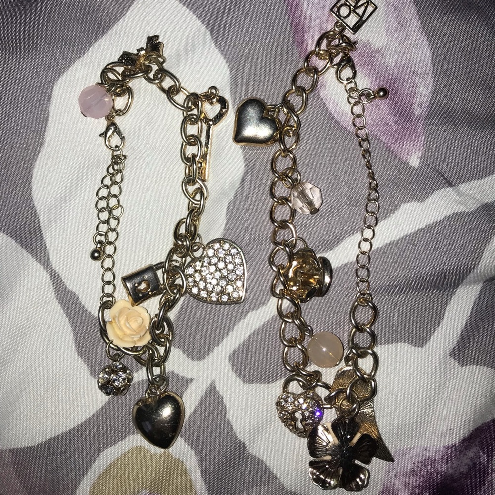 Gold charm bracelets